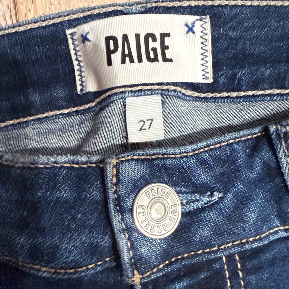 NWOT Size: 27 Paige Verdugo Ultra Skinny Samba Destructed Jeans - Picture 9 of 14
